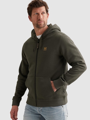 PME Legend Sweatshirt 'PME LEGEND - Sweat jacket with hood and zipper closure' in Groen: voorkant
