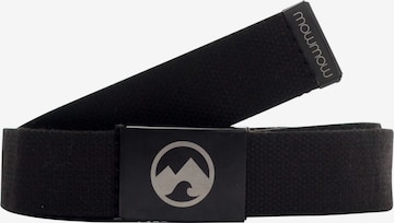 Mowmow Sportriem 'MowMow Belt - Canvas - Aluminum Buckle - 125 cm - Men - Women - Black' in Zwart: voorkant
