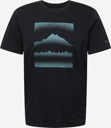 T-Shirt fonctionnel COLUMBIA en noir : devant