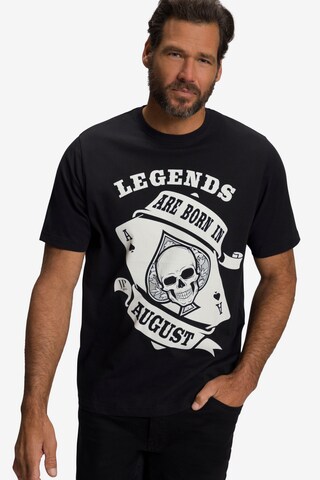 T-Shirt JP1880 en noir : devant