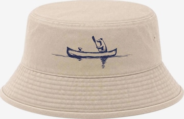 Neverless Hat 'Bär Kanu' in Beige: front
