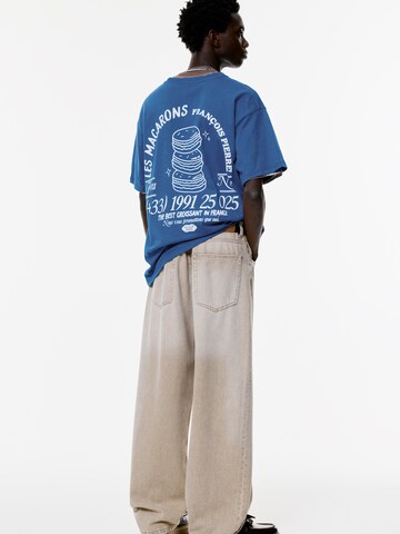 T-Shirt Pull&Bear en bleu : devant