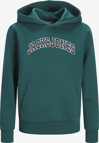 Felpa 'JJECaleb' di Jack & Jones Junior in verde: frontale