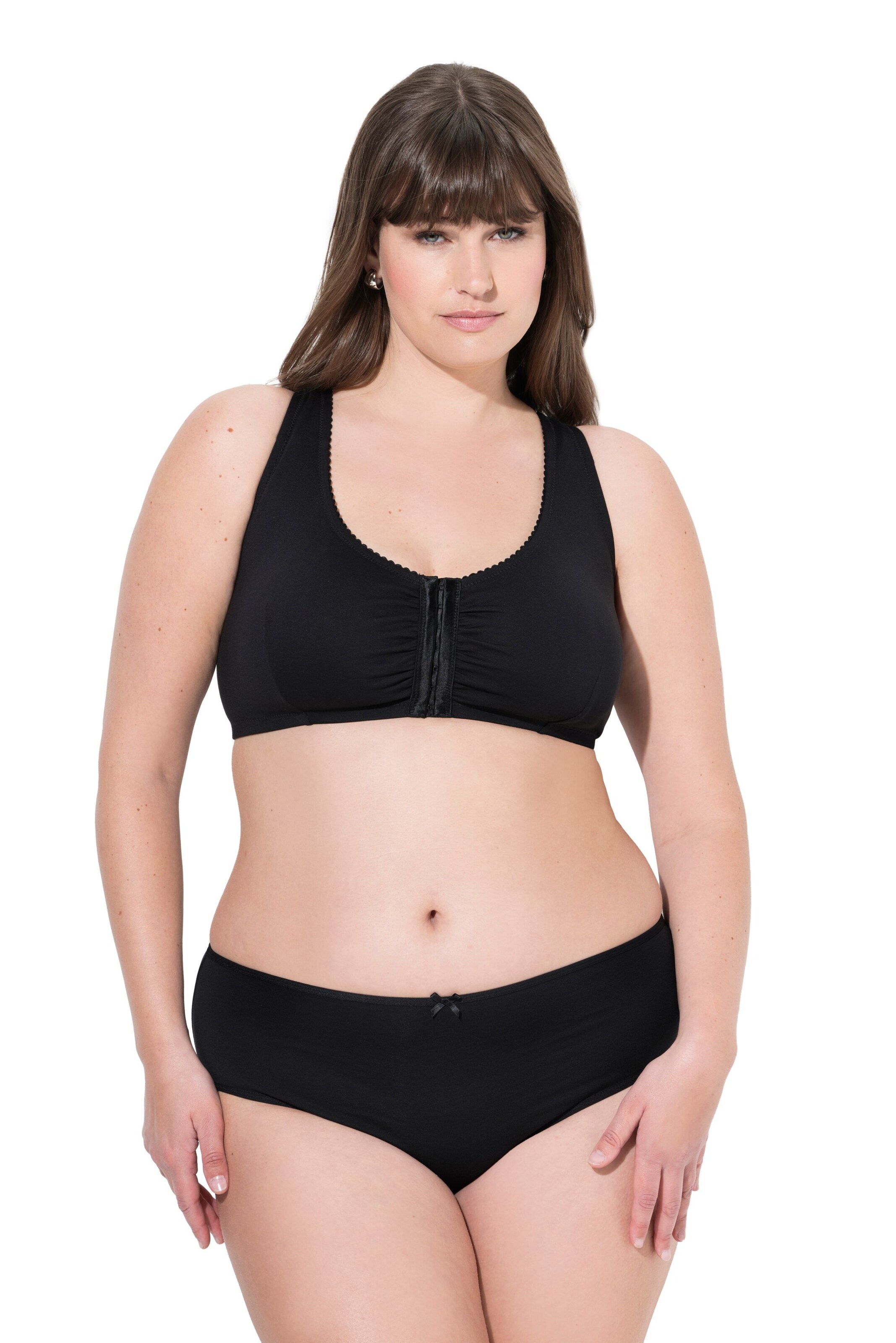 Ulla Popken Bustier BH in Zwart: voorkant