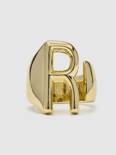 Luxenter Ring 'Alphabet R'‌‌‌ in gold, Produktansicht
