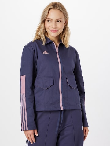 ADIDAS SPORTSWEAR Athletic Jacket 'Tiro' in Blue: front