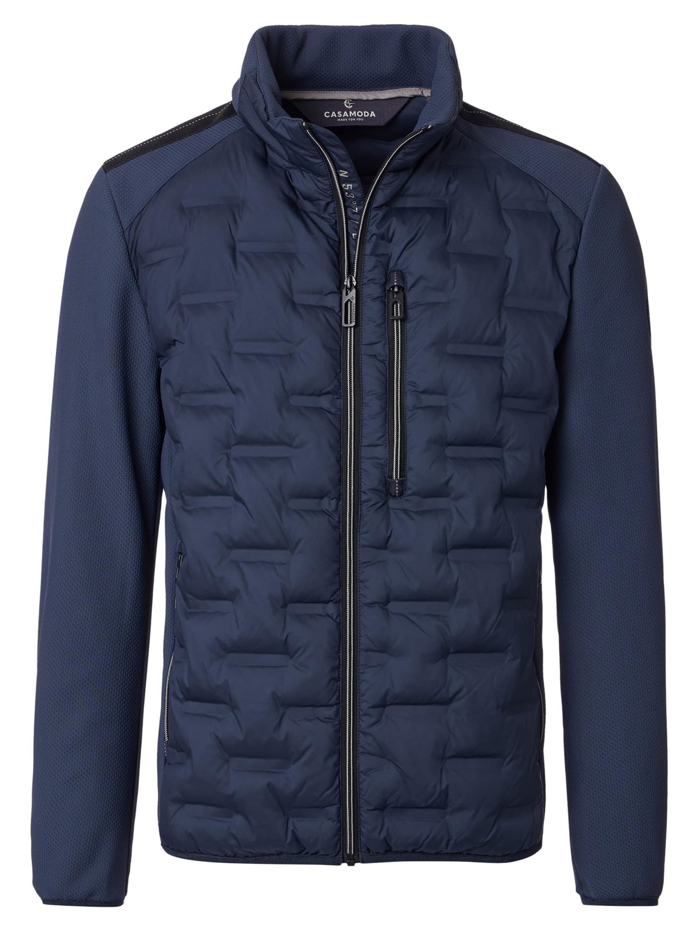 CASAMODA Between-Season Jacket 'Basic' in Blue: front