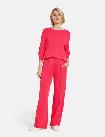 GERRY WEBER Wide Leg Bukser med fals i rød