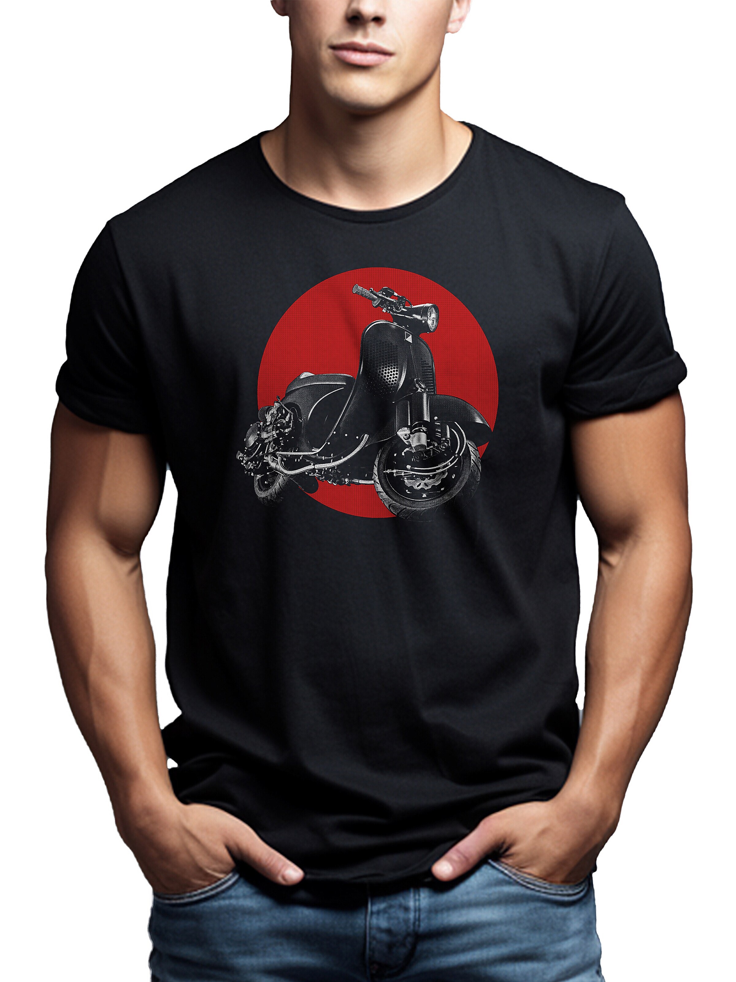MAKAYA Shirt 'Race Scooter' in Black
