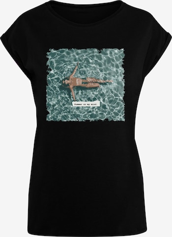 Merchcode Shirt 'Ladies Summer - On My Mind' in Schwarz: predná strana