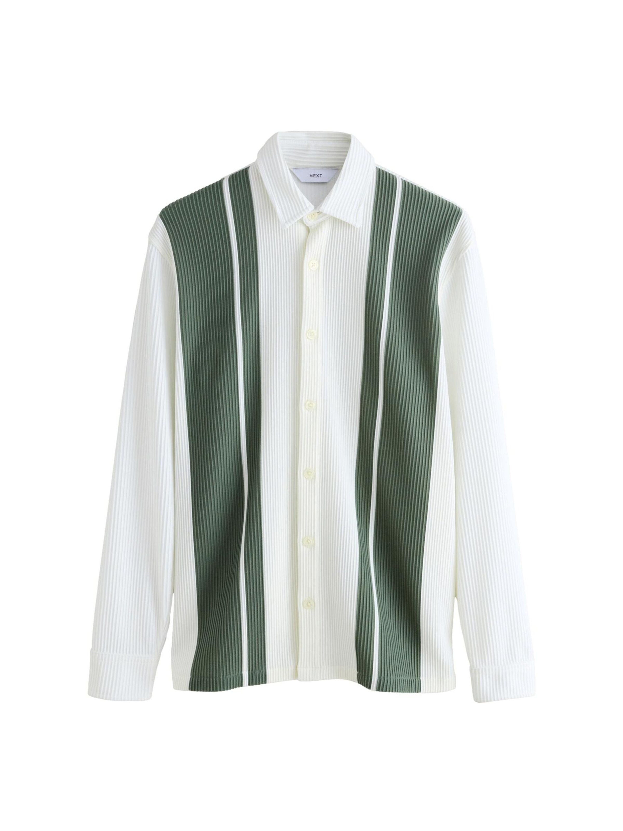 Next Chemise en écru / vert foncé, Vue avec produit