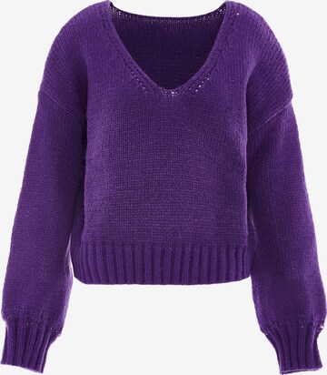 Pull-over MYMO en violet : devant