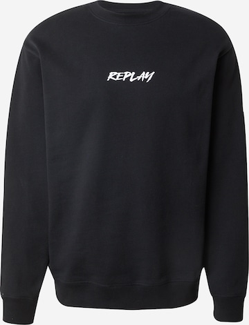 REPLAY Sweatshirt in Zwart: voorkant