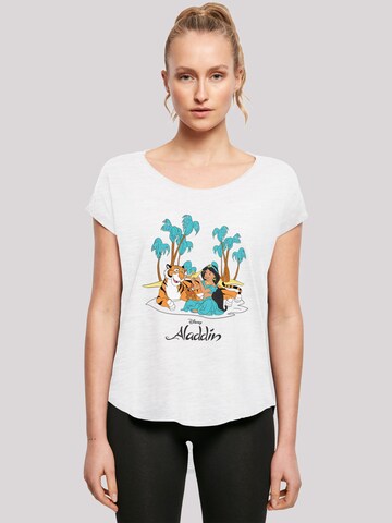 F4NT4STIC T-Shirt 'Aladdin Jasmine Abu Rajah Beach' in Weiß: Vorderseite