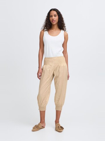 PULZ Jeans Tapered Harem trousers ' PZJill ' in Brown