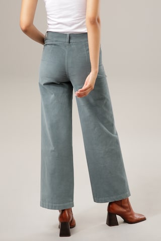 PETROL Wide Leg Hose in Blau