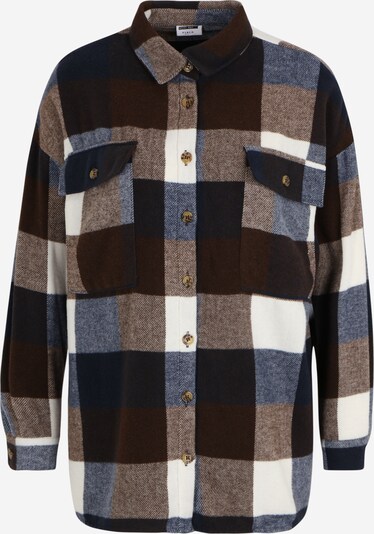 Noisy May Petite Between-season jacket 'FLANNY' in Dark blue / Pueblo / Dark brown / White, Item view