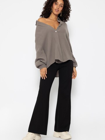 SASSYCLASSY Bluse 'kürzere Variante' in Grau