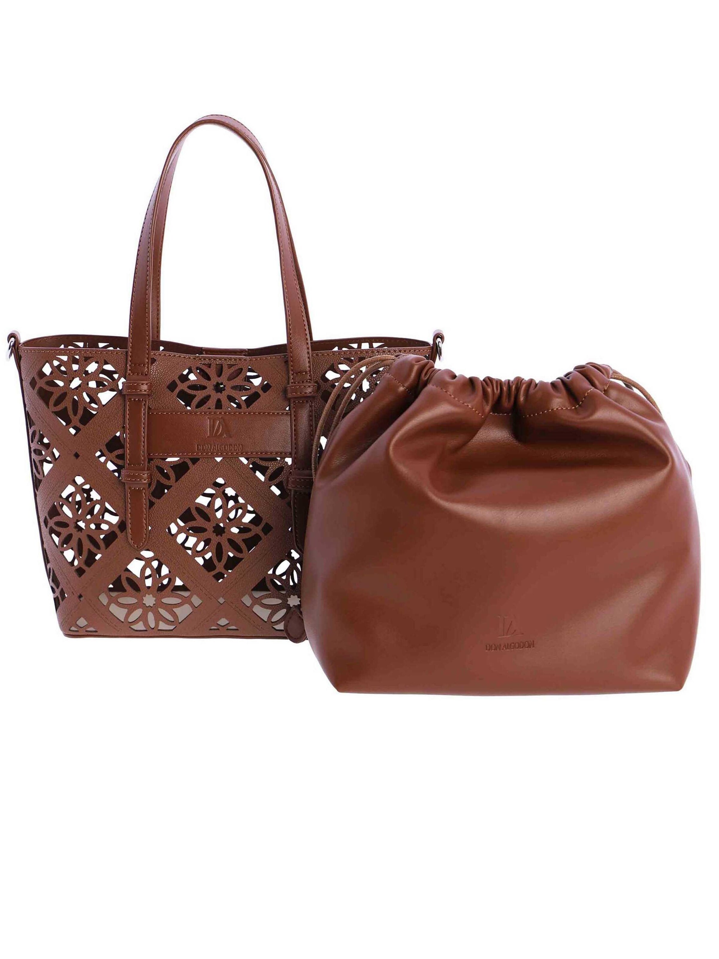 Don Algodon - Bolso de mano 'Irisa' en marrón: frente