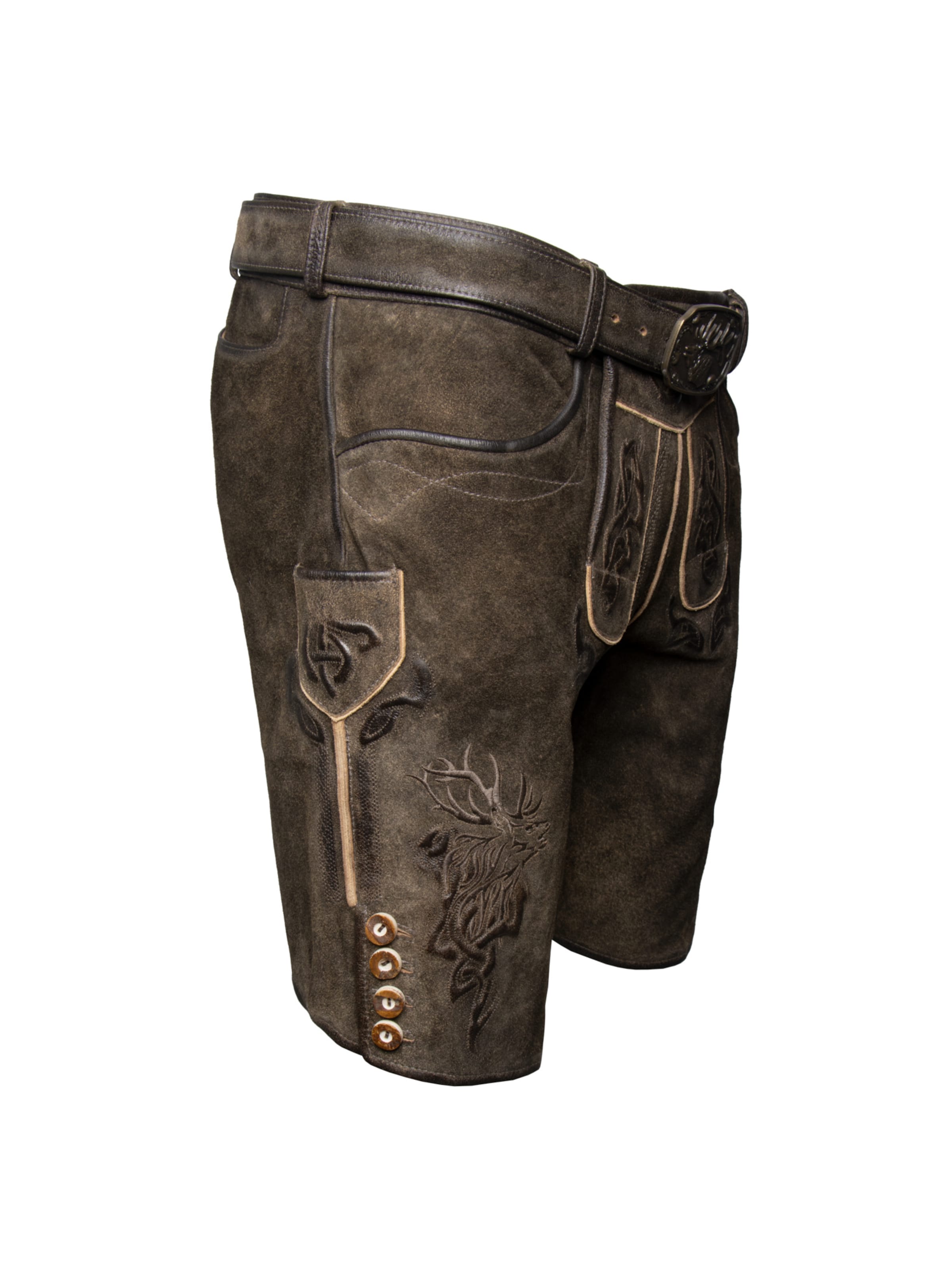 SPIETH & WENSKY - Regular Calças tradicionais 'Wayen' em castanho