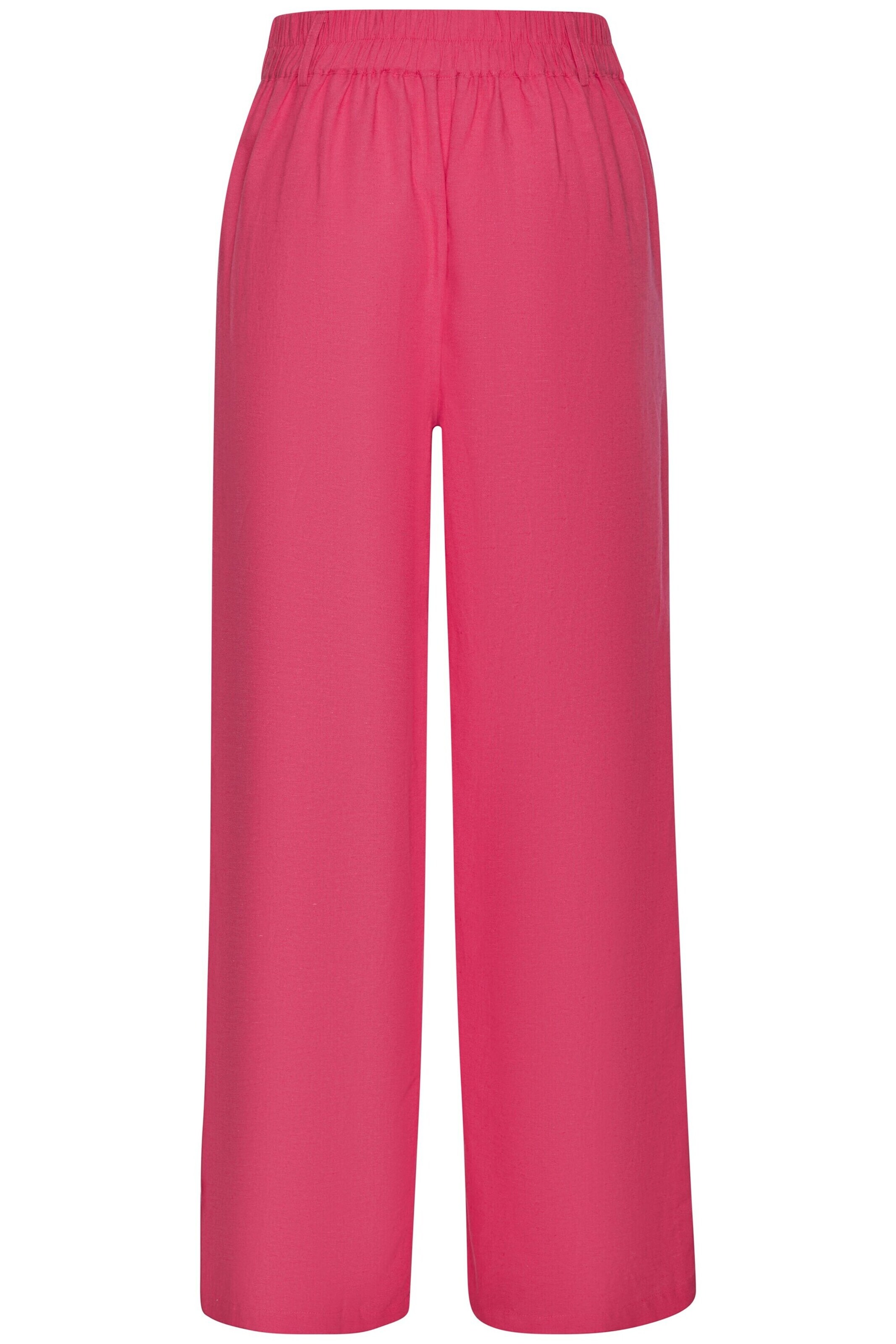 LASCANA Свободный крой Брюки со складками в Ярко-розовый