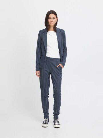 ICHI Tapered Pleat-front trousers 'Ruti' in Blue
