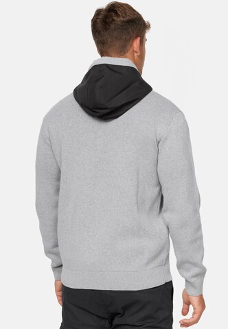 INDICODE JEANS Zip-Up Hoodie in Grey