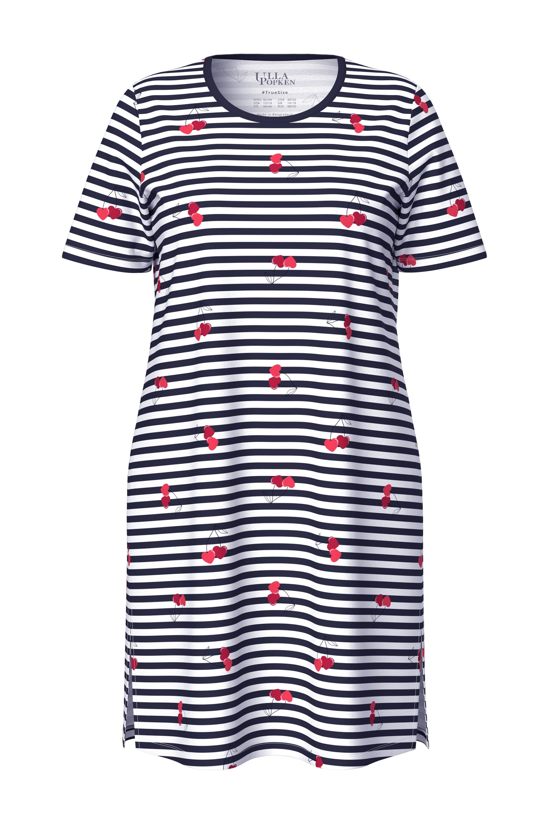 Ulla Popken Nachthemd in Weiß: Vorderseite