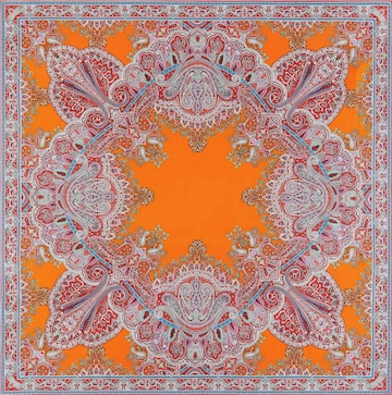 Roeckl Doek 'MIRROR PAISLEY' in Oranje: voorkant