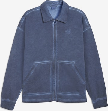 PUMA Zip-Up Hoodie in Blue: front