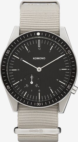 Komono Analog Watch in Silver: front