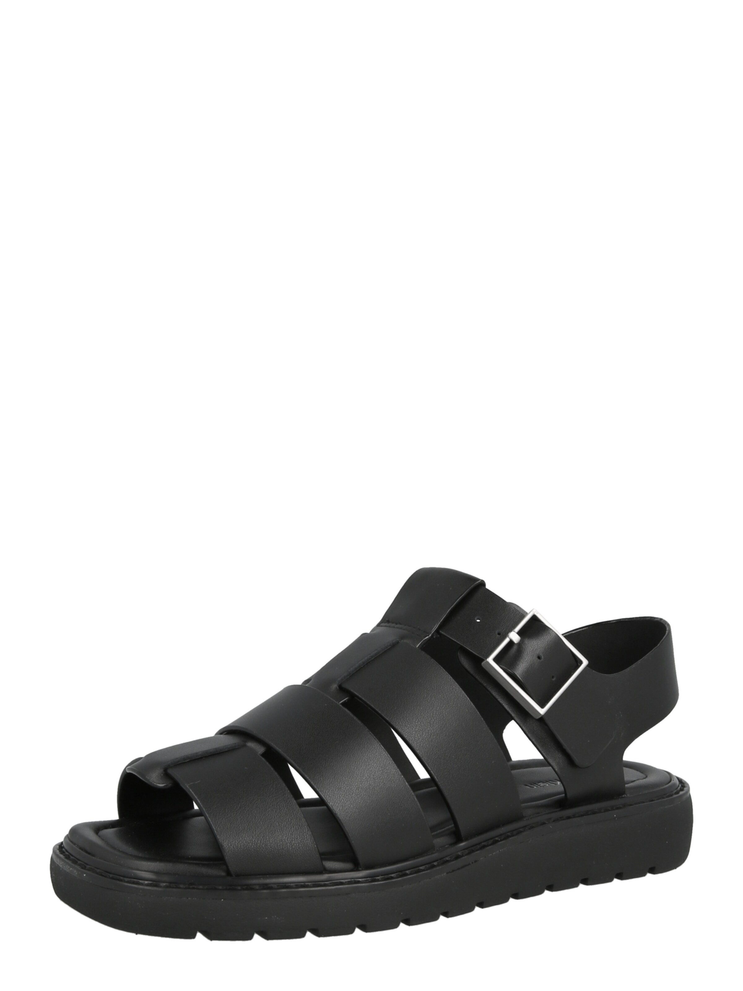 Sandale de la Calvin Klein pe negru: față