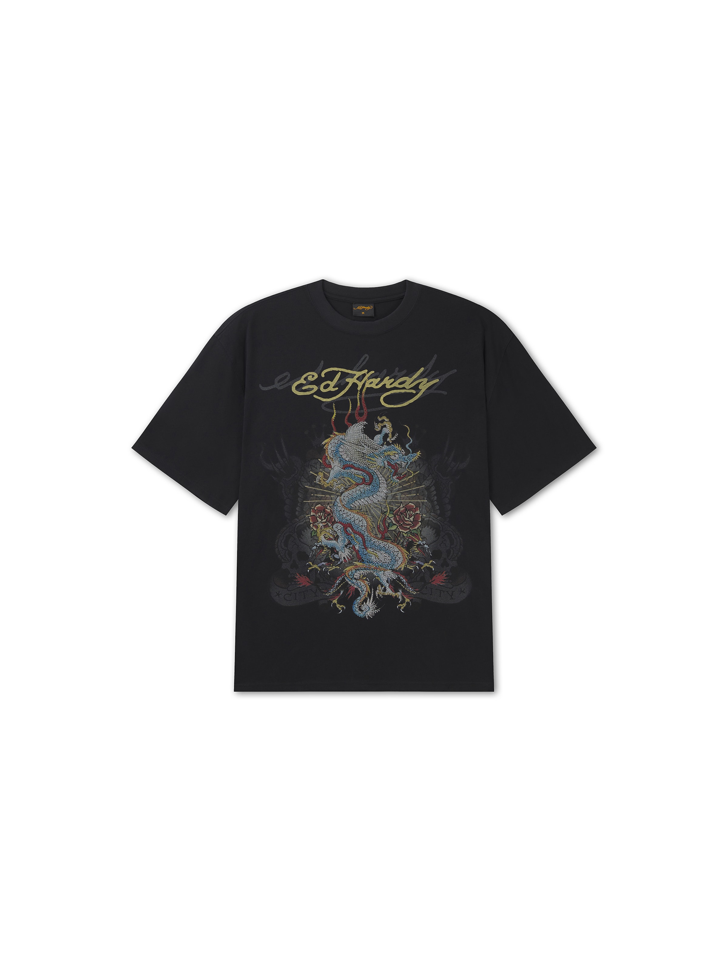 T-Shirt Ed Hardy en noir : devant