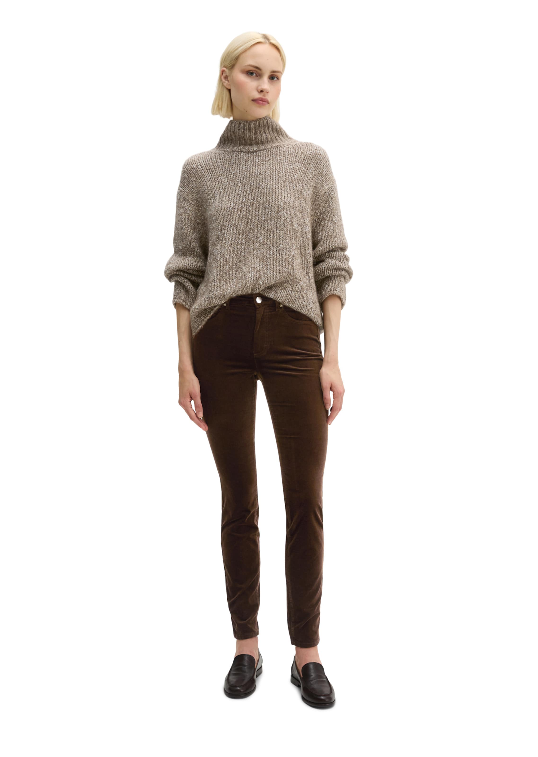 Marc O'Polo Slimfit Broek 'Alkea' in Bruin