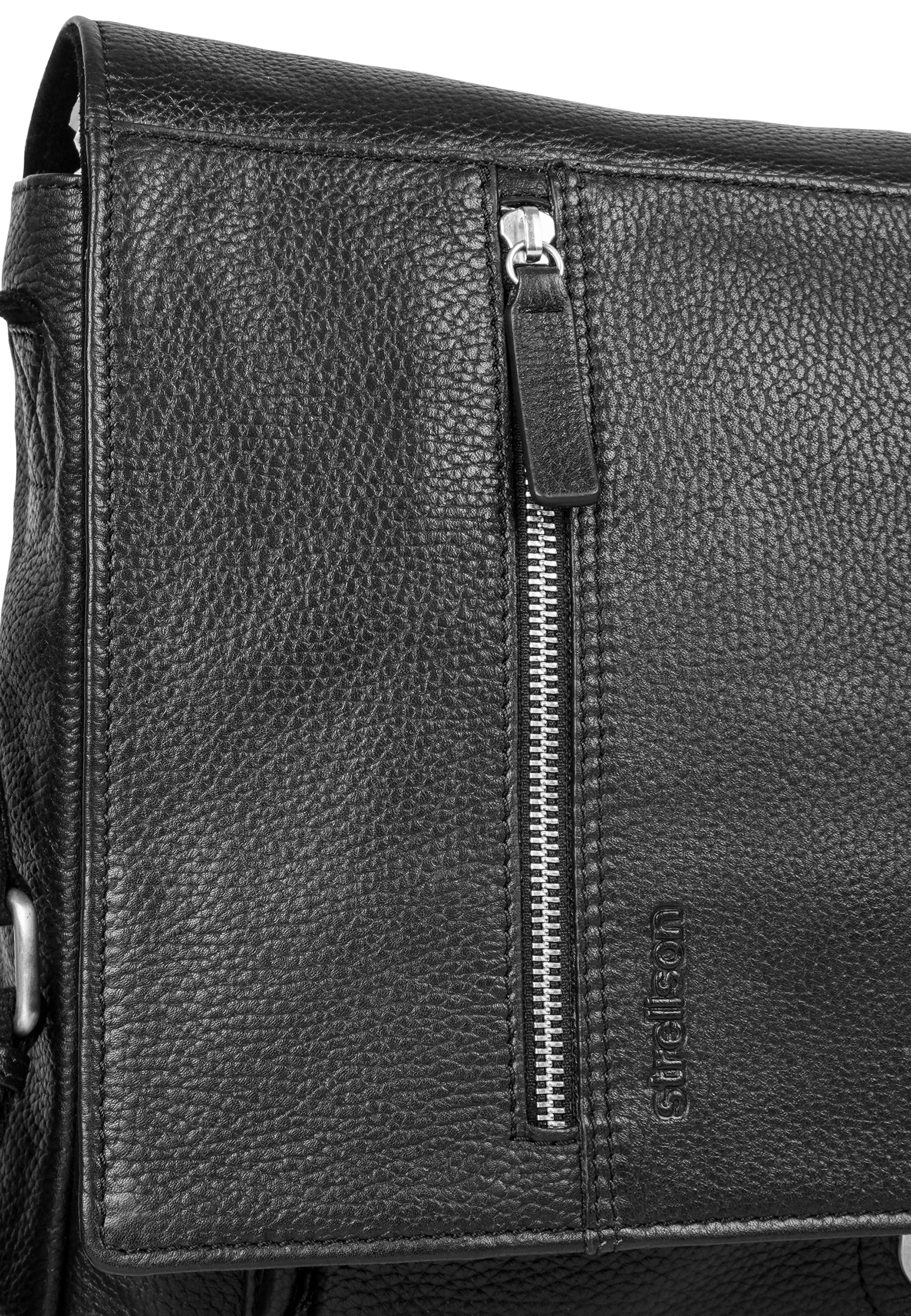 STRELLSON Umhängetasche 'Kennington Jeremy' in Schwarz