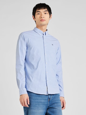 SCOTCH & SODA Slim fit Skjorta 'Essential' i blå: framsida