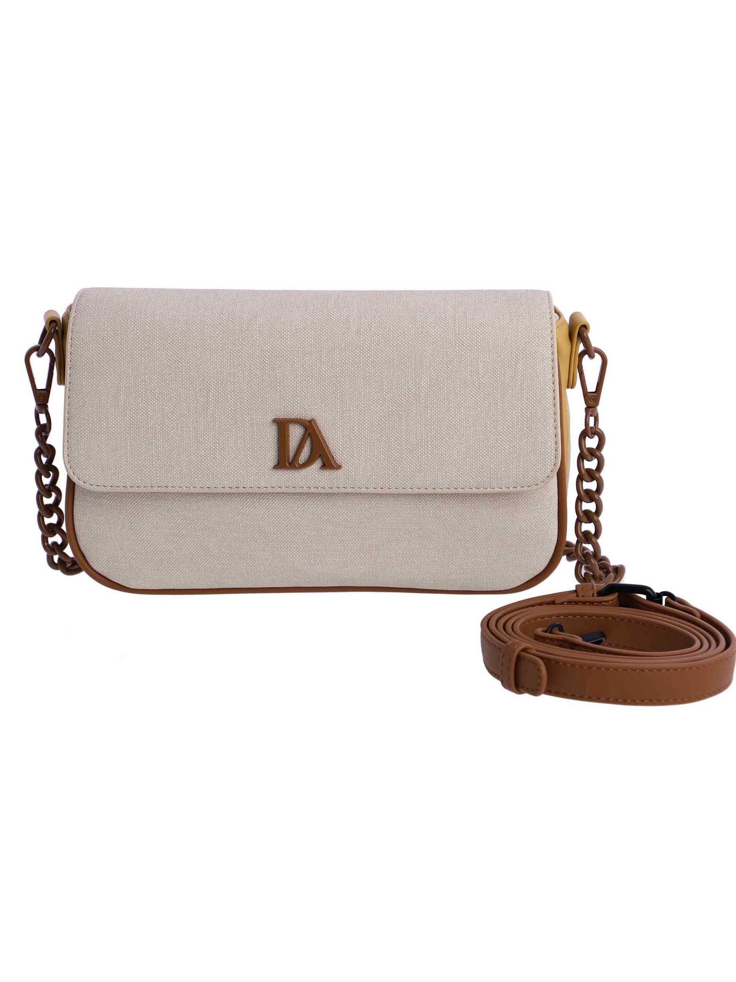 Don Algodon - Bolso de hombro en beige: frente