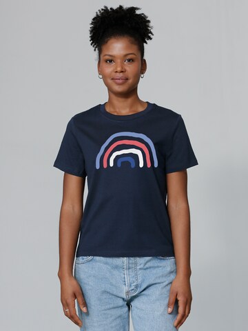 T-shirt 'Regenbogen' Watapparel en bleu : devant