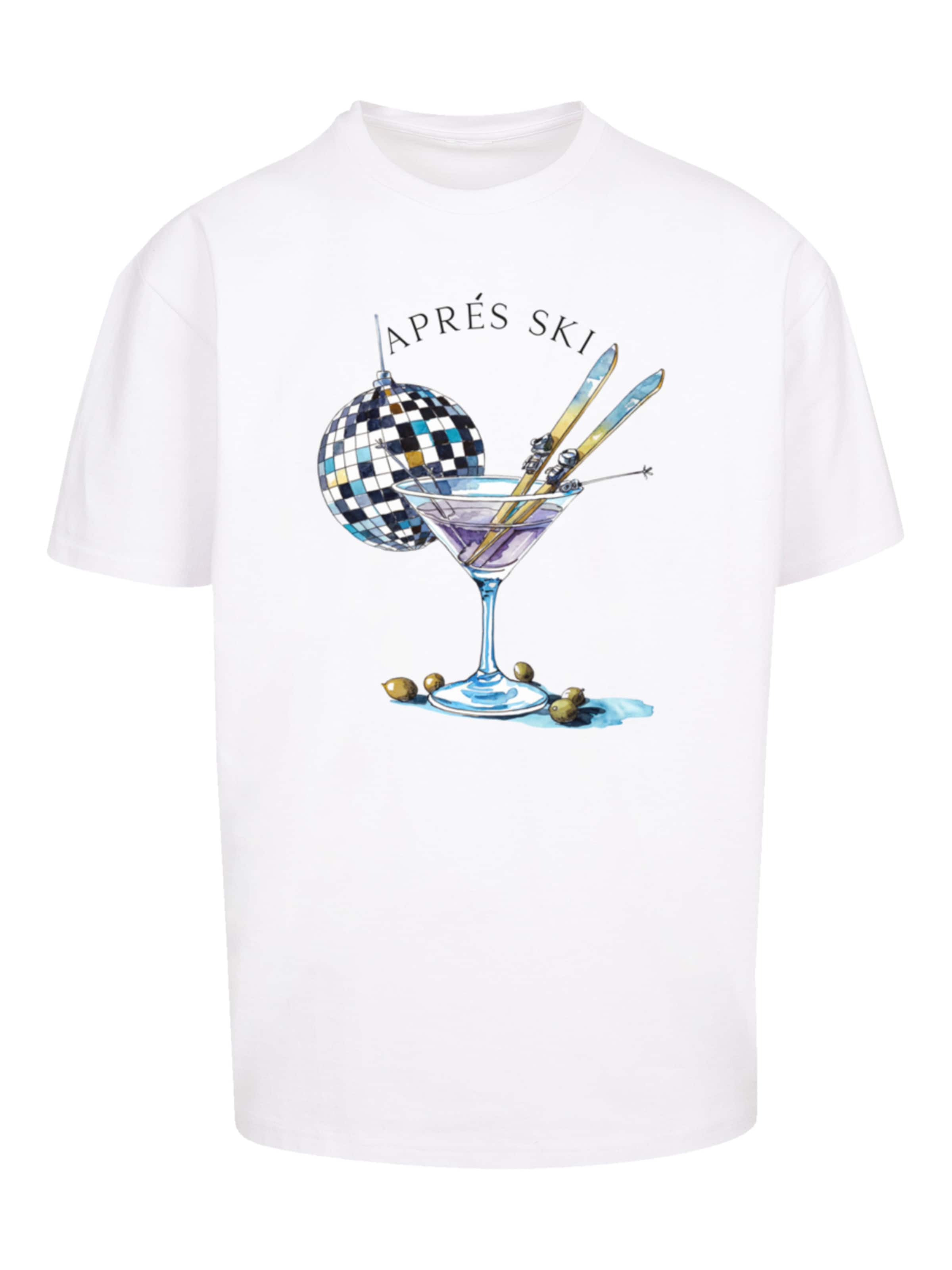 F4NT4STIC Shirt 'Après Ski Martini Winter Sport' in White: front
