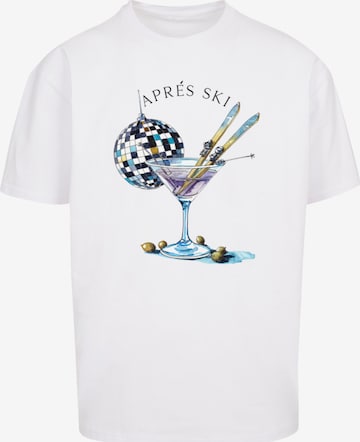 F4NT4STIC Shirt 'Après Ski Martini Winter Sport' in White: front