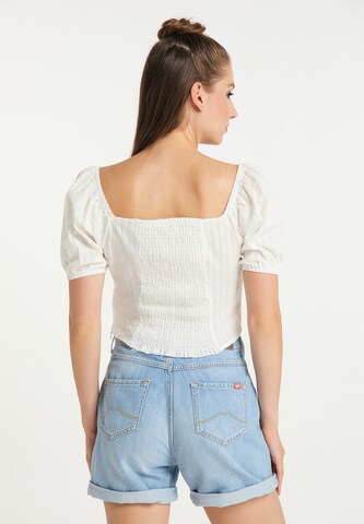 DreiMaster Klassik Bluse in Weiß