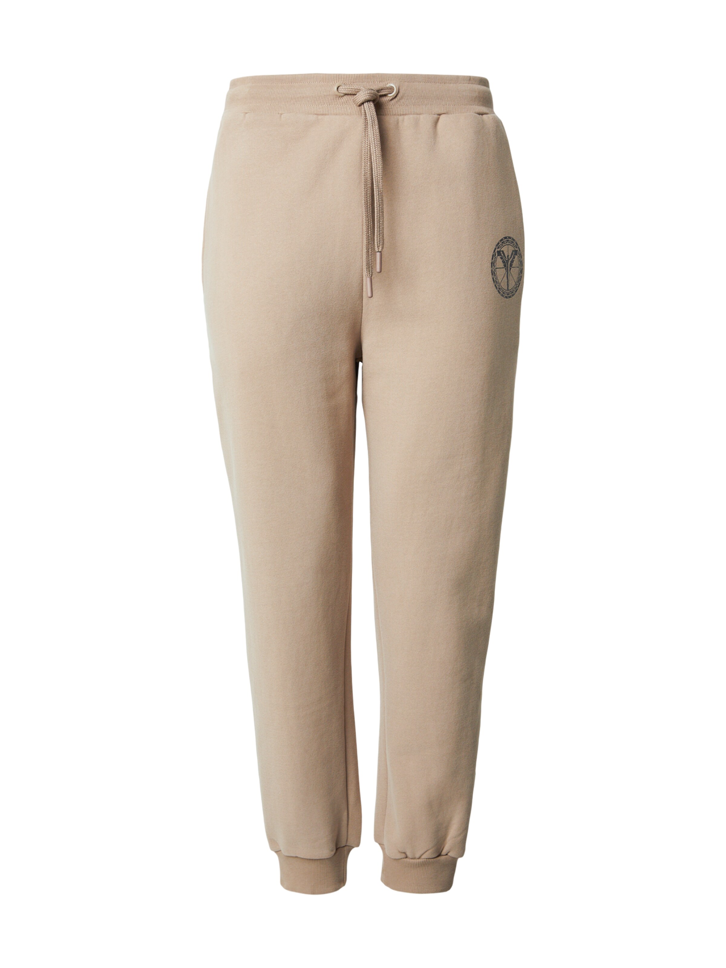 Carlo Colucci Панталон в светлокафяво / черно, Преглед на продукта