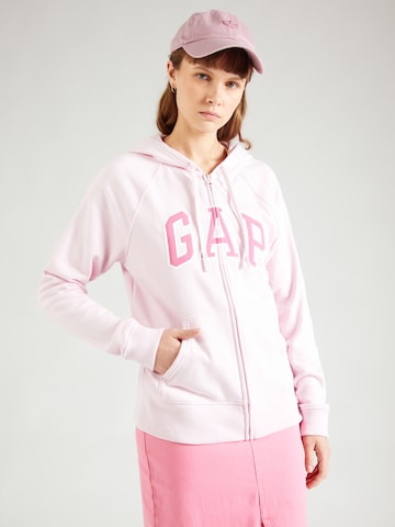 GAP Sweatvest 'HERITAGE' in Roze: voorkant