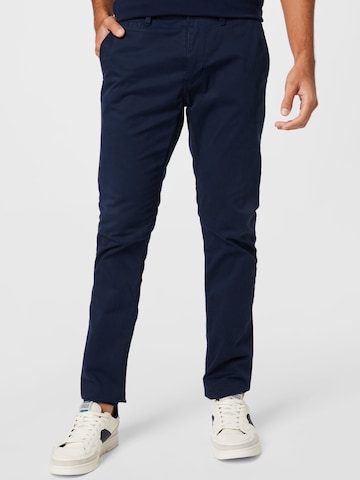 TOM TAILOR Slim fit Chino trousers 'Tavis' in Blue: front