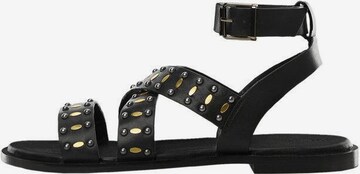 MANGO TEEN Sandals 'Leyre' in Black: front