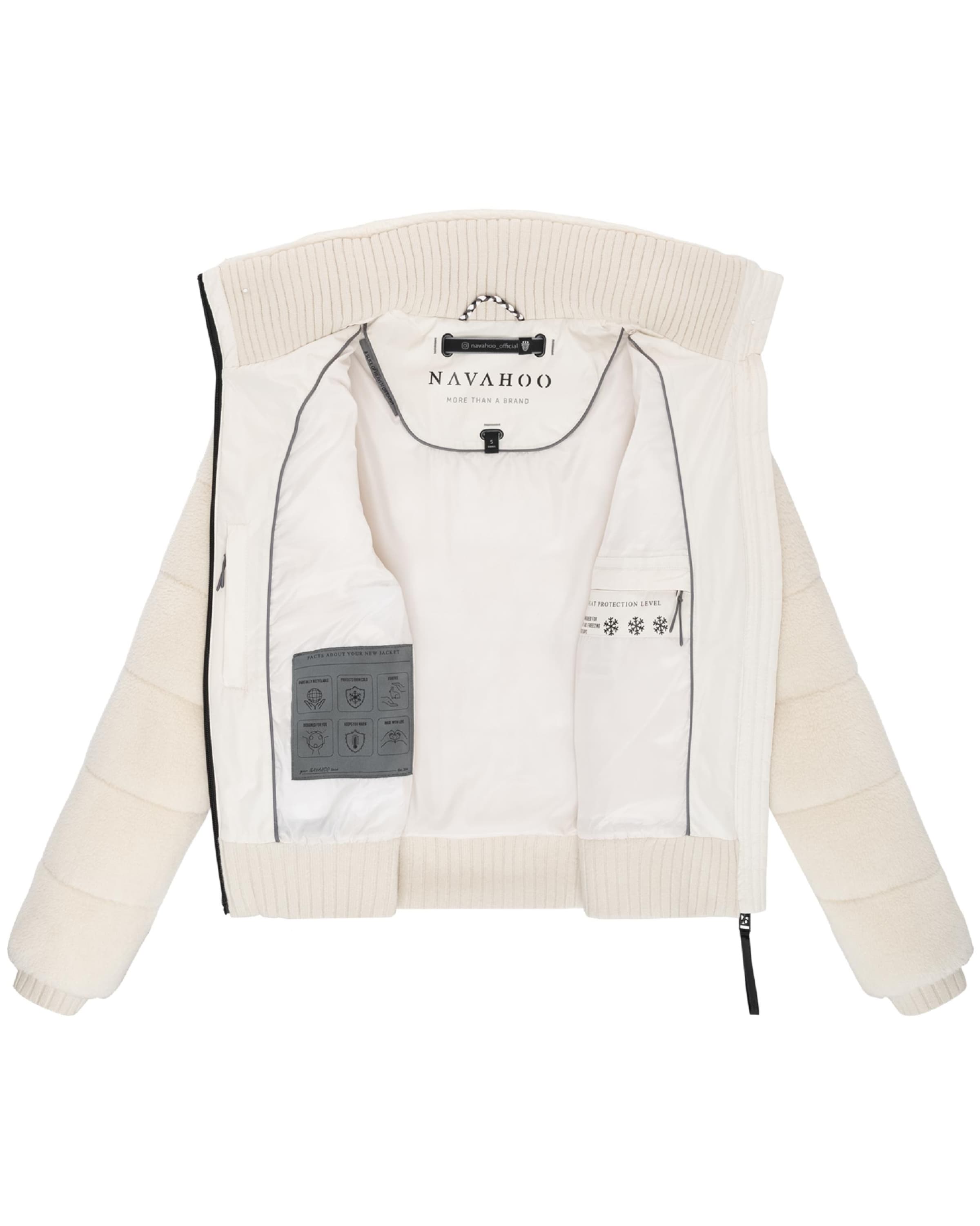 NAVAHOO Χειμερινό μπουφάν 'Schneepuder 14' σε λευκό