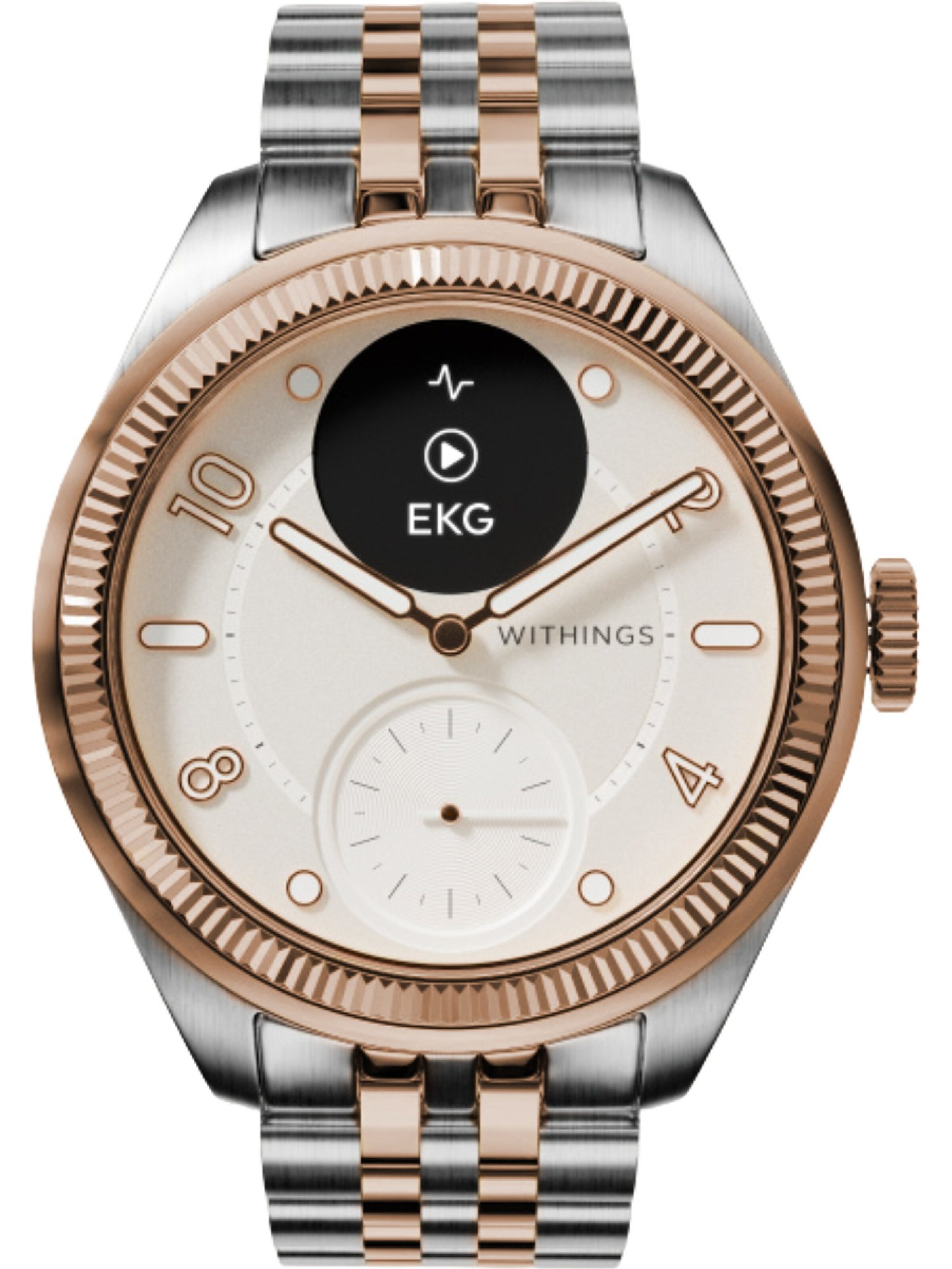 Withings Analoguhr in Silber: Vorderseite