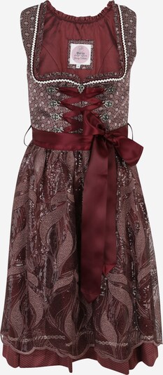 MARJO Dirndl 'Fabia' in Bordeaux / White, Item view