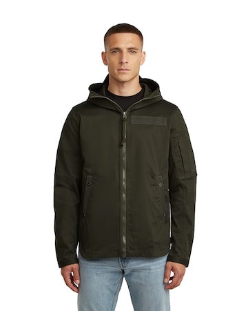 G-STAR Between-season jacket 'Batt Hooded Overshirt' in Grey: front