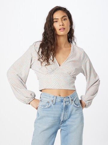 Monki Blouse in Blue: front